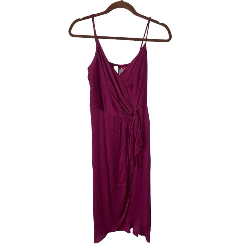 Anthropologie Giverny Midi Dress size 4 purple NEW satin - Picture 4 of 10